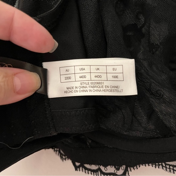 City Chic Boudoir 44DD Black Bra - Picture 4 of 4